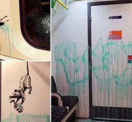 Бэнкси притворился уборщиком и разрисовал метро Лондона