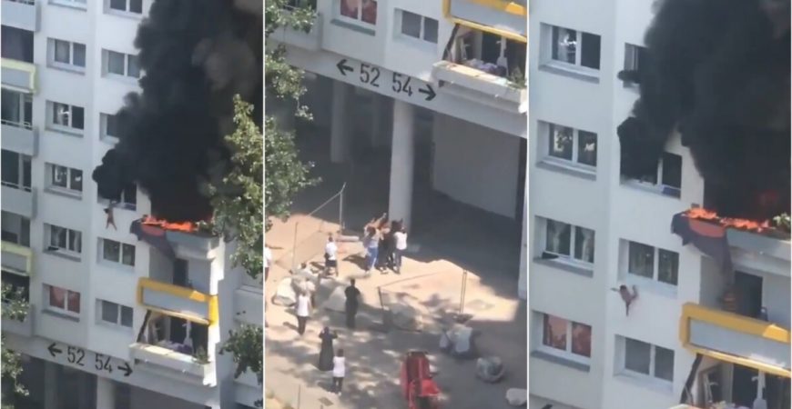 Во Франции дети выпрыгнули из окна горящей квартиры