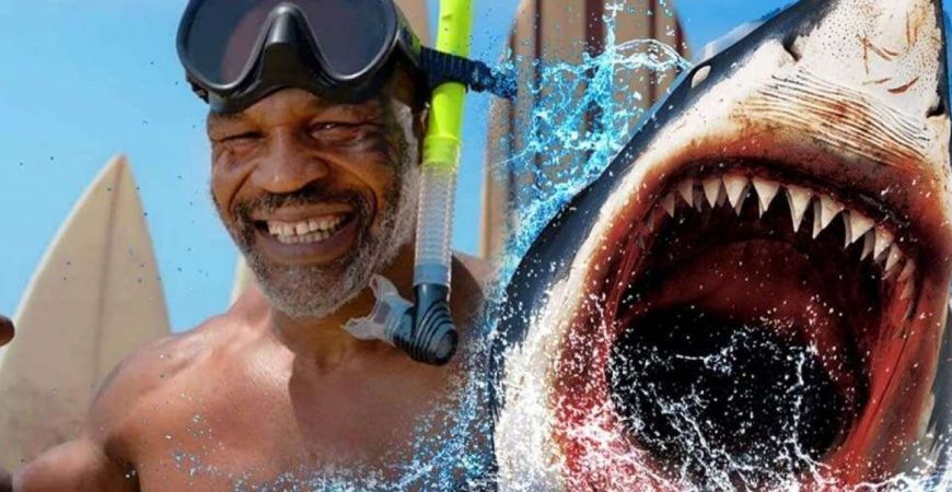 Майк Тайсон поплавал в океане с акулами